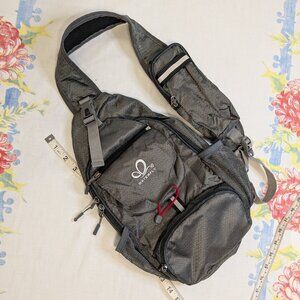 WATERFLY Crossbody Sling Backpack Gray